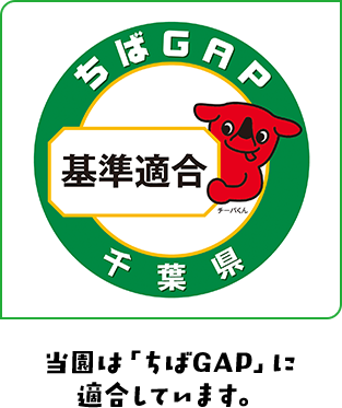 当園は「ちばGAP」に適合しています。